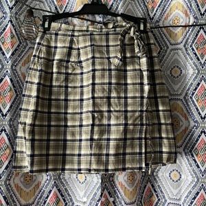 plaid mini skort